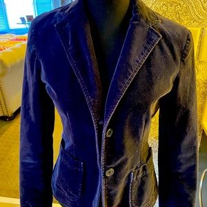 Navy Blue Velvet Gap Blazer